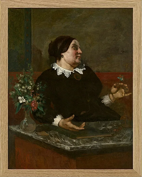 Gustave Courbet – Mutter Gregory 1855 | Giclée Kunstdruck gerahmt