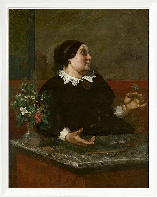 Gustave Courbet – Mutter Gregory 1855 | Giclée Kunstdruck gerahmt
