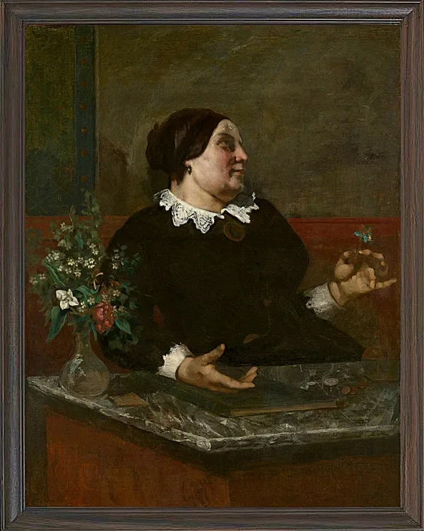 Gustave Courbet – Mutter Gregory 1855 | Giclée Kunstdruck gerahmt