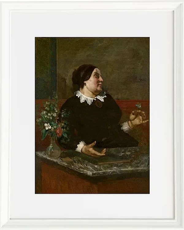 Gustave Courbet – Mutter Gregory 1855 | Giclée Kunstdruck gerahmt
