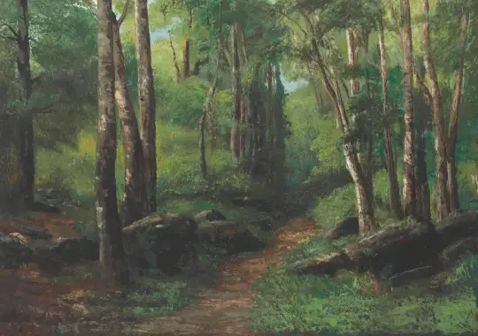 Gustave Courbet | Sti gennem skoven – 1860 | Indrammet kunsttryk | Realisme