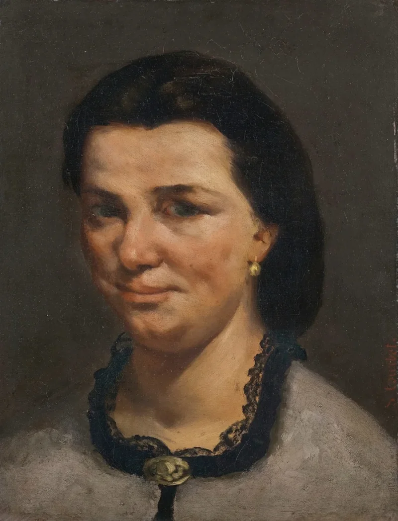 Gustave Courbet – Porträt einer Frau 1850 | Giclée Kunstdruck gerahmt