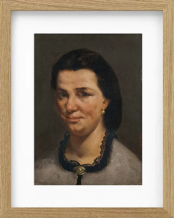 Gustave Courbet – Porträt einer Frau 1850 | Giclée Kunstdruck gerahmt