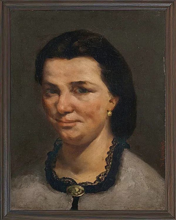 Gustave Courbet – Porträt einer Frau 1850 | Giclée Kunstdruck gerahmt
