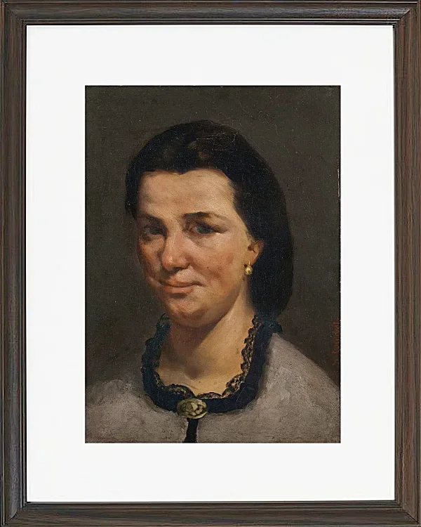 Gustave Courbet – Porträt einer Frau 1850 | Giclée Kunstdruck gerahmt