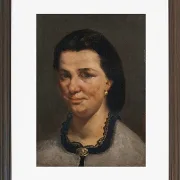 Gustave Courbet – Porträt einer Frau 1850 | Giclée Kunstdruck gerahmt