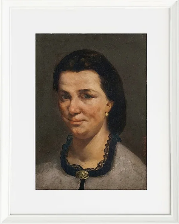 Gustave Courbet – Porträt einer Frau 1850 | Giclée Kunstdruck gerahmt
