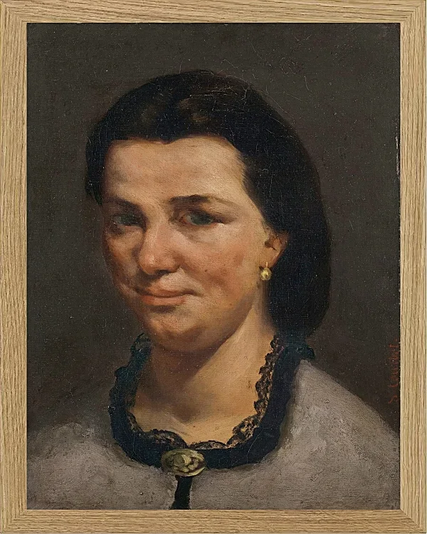 Gustave Courbet – Porträt einer Frau 1850 | Giclée Kunstdruck gerahmt