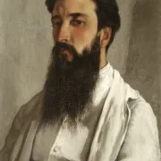 Gustave Courbet | Portræt af Jules Bordet - 1870 | Indrammet kunsttryk | Realisme