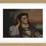 Gustave Courbet – Porträt von Gabrielle Borreau 1862 | Giclée Kunstdruck gerahmt