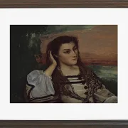 Gustave Courbet – Porträt von Gabrielle Borreau 1862 | Giclée Kunstdruck gerahmt