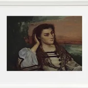 Gustave Courbet – Porträt von Gabrielle Borreau 1862 | Giclée Kunstdruck gerahmt
