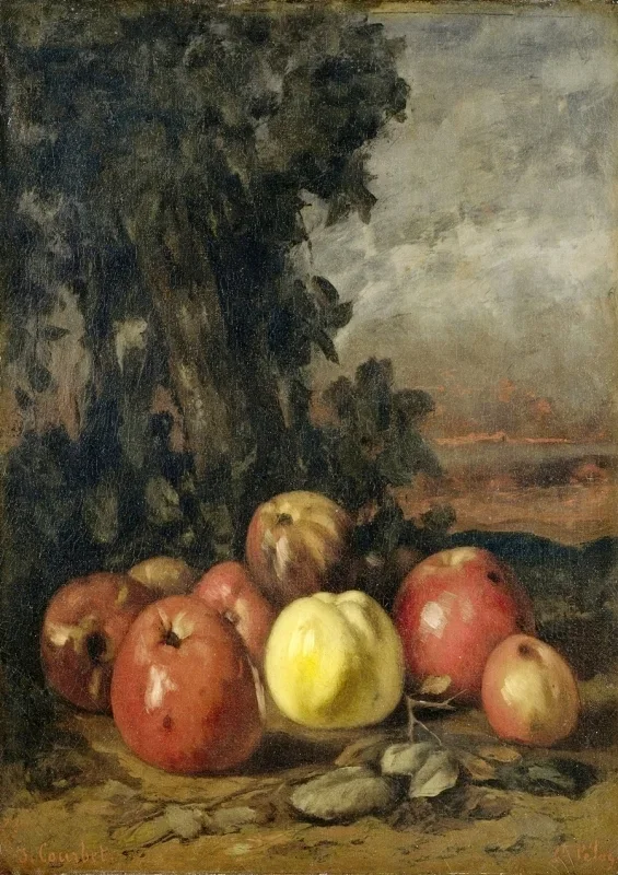 Gustave Courbet | Stilleben med æbler - 1871 | Indrammet kunsttryk | Realisme