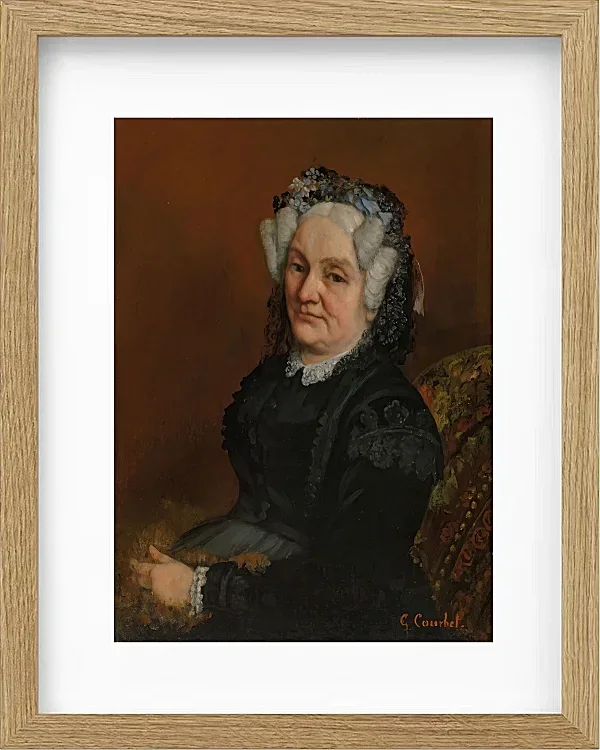 Gustave Courbet – Porträt von Madame Sophie Loiseau 1869 | Giclée Kunstdruck gerahmt