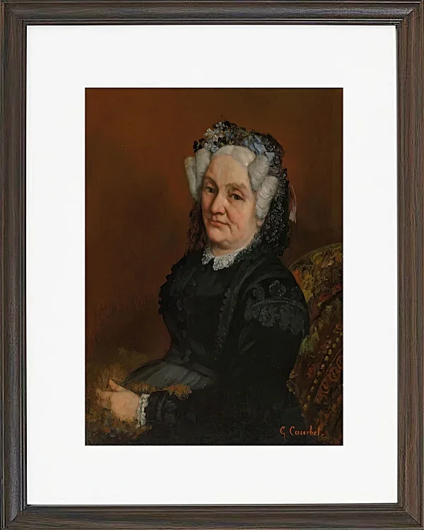 Gustave Courbet – Porträt von Madame Sophie Loiseau 1869 | Giclée Kunstdruck gerahmt