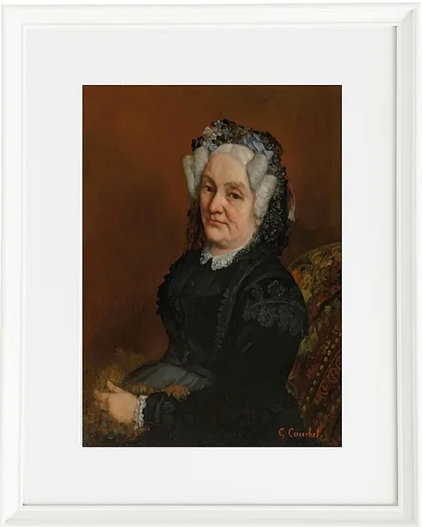 Gustave Courbet – Porträt von Madame Sophie Loiseau 1869 | Giclée Kunstdruck gerahmt