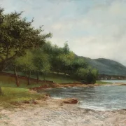 Gustave Courbet | Genèvesøens bred – 1865 | Indrammet kunsttryk | Realisme