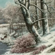 Gustave Courbet | Der Wald im Winter – 1869 | Gerahmter Kunstdruck | Realismus