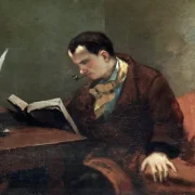 Gustave Courbet | Portræt af digteren Charles Baudelaire - 1865 | Indrammet kunsttryk | Realisme