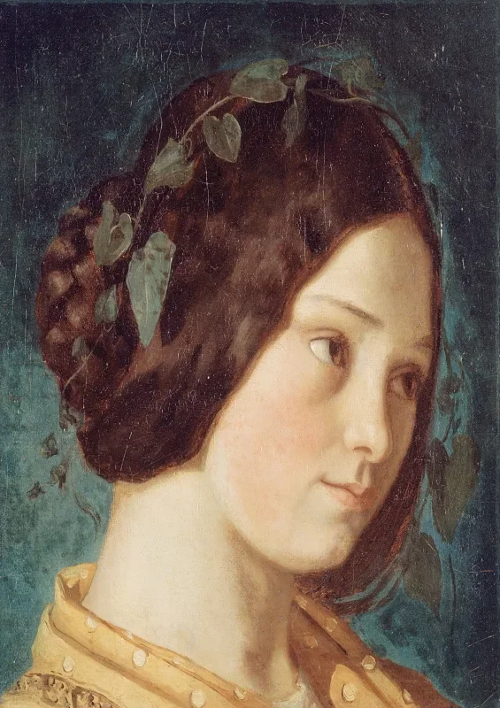Gustave Courbet | Portræt af Zélie Courbet - 1842 | Indrammet kunsttryk | Realisme