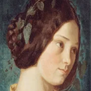 Gustave Courbet | Portræt af Zélie Courbet - 1842 | Indrammet kunsttryk | Realisme