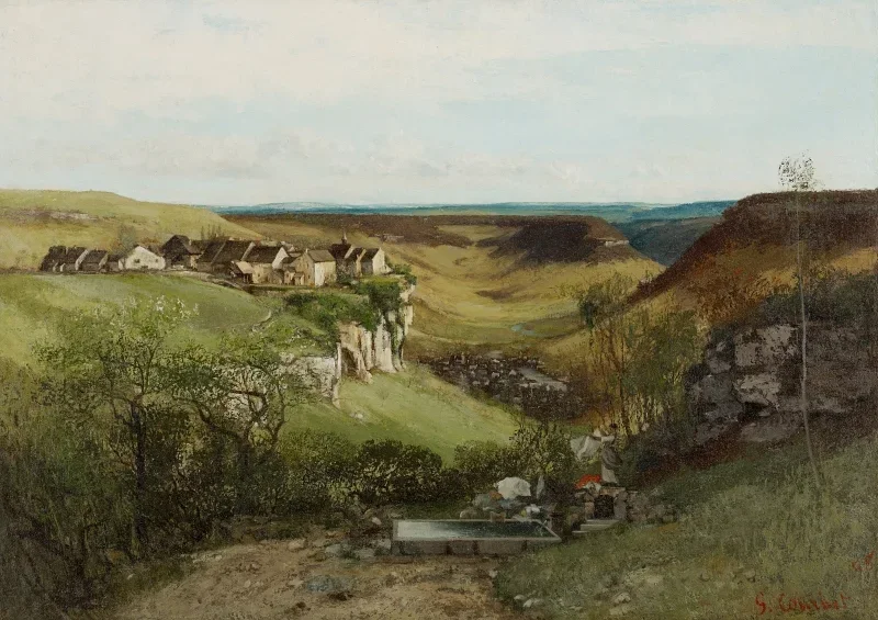 Gustave Courbet | Slottet i Ornans – 1855 | Indrammet kunsttryk | Realisme