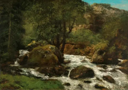 Gustave Courbet | Skovbæk – 1860 | Indrammet kunsttryk | Realisme
