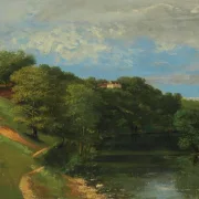 Gustave Courbet | Slot ved floden - 1856 | Indrammet kunsttryk | Realisme