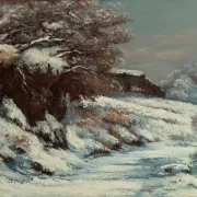 Gustave Courbet – Schnee 1858 | Giclée Kunstdruck gerahmt