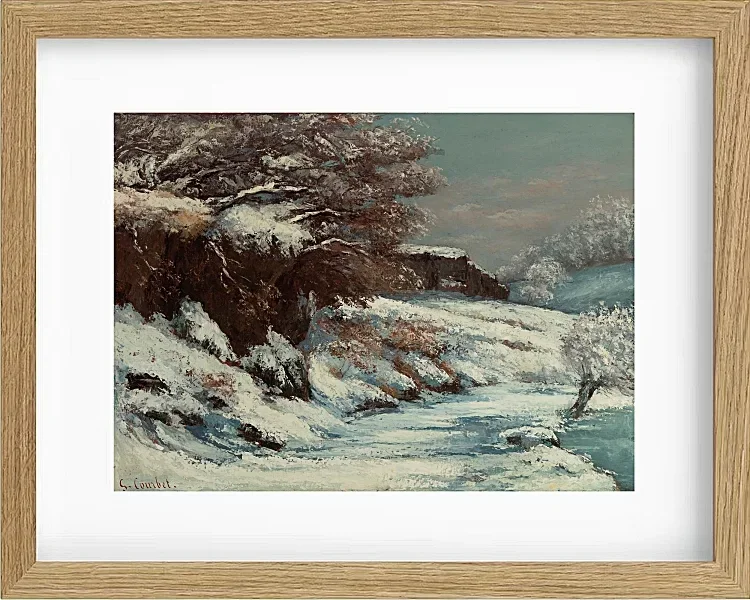 Gustave Courbet – Schnee 1858 | Giclée Kunstdruck gerahmt
