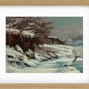Gustave Courbet – Schnee 1858 | Giclée Kunstdruck gerahmt