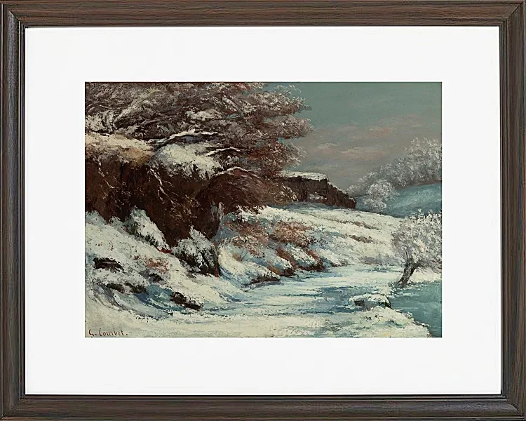 Gustave Courbet – Schnee 1858 | Giclée Kunstdruck gerahmt