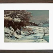 Gustave Courbet – Schnee 1858 | Giclée Kunstdruck gerahmt