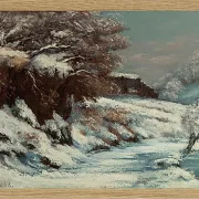 Gustave Courbet – Schnee 1858 | Giclée Kunstdruck gerahmt