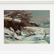 Gustave Courbet – Schnee 1858 | Giclée Kunstdruck gerahmt