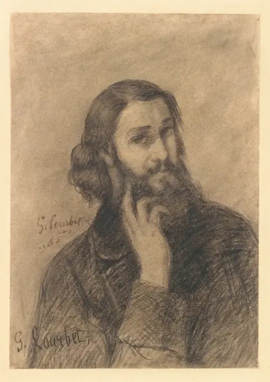 Gustave Courbet | Selbstporträt – 1866 | Gerahmter Kunstdruck | Realismus