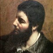 Gustave Courbet | Selvportræt med stribet krave - 1860 | Indrammet kunsttryk | Realisme