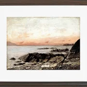 Gustave Courbet – Sonnenuntergang, Vevey, Schweiz 1874 | Giclée Kunstdruck gerahmt