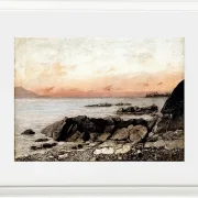 Gustave Courbet – Sonnenuntergang, Vevey, Schweiz 1874 | Giclée Kunstdruck gerahmt