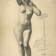 Gustave Courbet | Stående kvindeakt – 1849 | Indrammet kunsttryk | Realisme