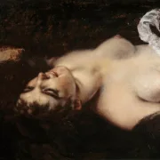 Gustave Courbet | Studie til Kvinden med papegøjen – 1866 | Indrammet kunsttryk | Realisme