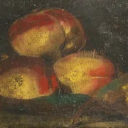 Gustave Courbet | Stillleben mit drei Pfirsichen und einer Birne – 1871 | Gerahmter Kunstdruck | Realismus
