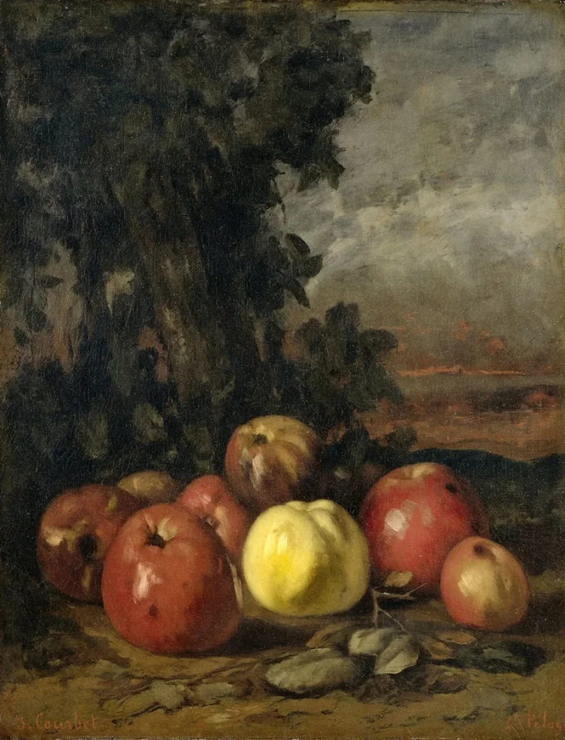 Gustave Courbet – Stillleben mit Äpfeln 1871 | Giclée Kunstdruck gerahmt