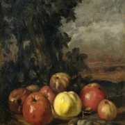 Gustave Courbet – Stillleben mit Äpfeln 1871 | Giclée Kunstdruck gerahmt