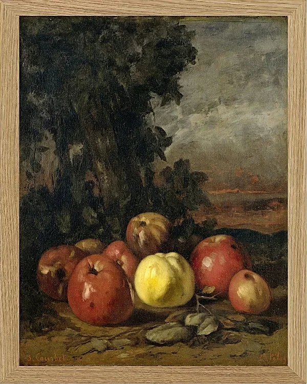 Gustave Courbet – Stillleben mit Äpfeln 1871 | Giclée Kunstdruck gerahmt