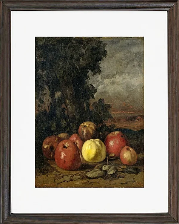 Gustave Courbet – Stillleben mit Äpfeln 1871 | Giclée Kunstdruck gerahmt