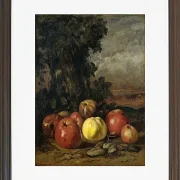 Gustave Courbet – Stillleben mit Äpfeln 1871 | Giclée Kunstdruck gerahmt