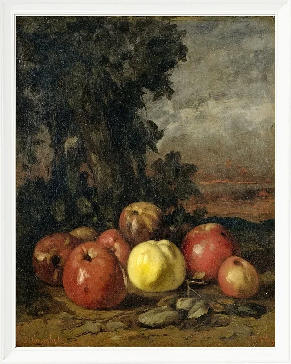 Gustave Courbet – Stillleben mit Äpfeln 1871 | Giclée Kunstdruck gerahmt