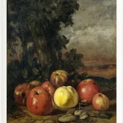 Gustave Courbet – Stillleben mit Äpfeln 1871 | Giclée Kunstdruck gerahmt