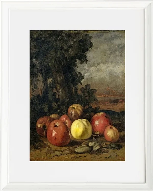 Gustave Courbet – Stillleben mit Äpfeln 1871 | Giclée Kunstdruck gerahmt